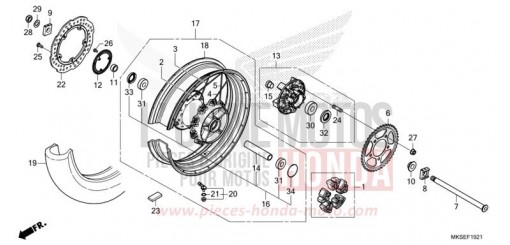 HINTERRAD (2) CRF1100A2M de 2021